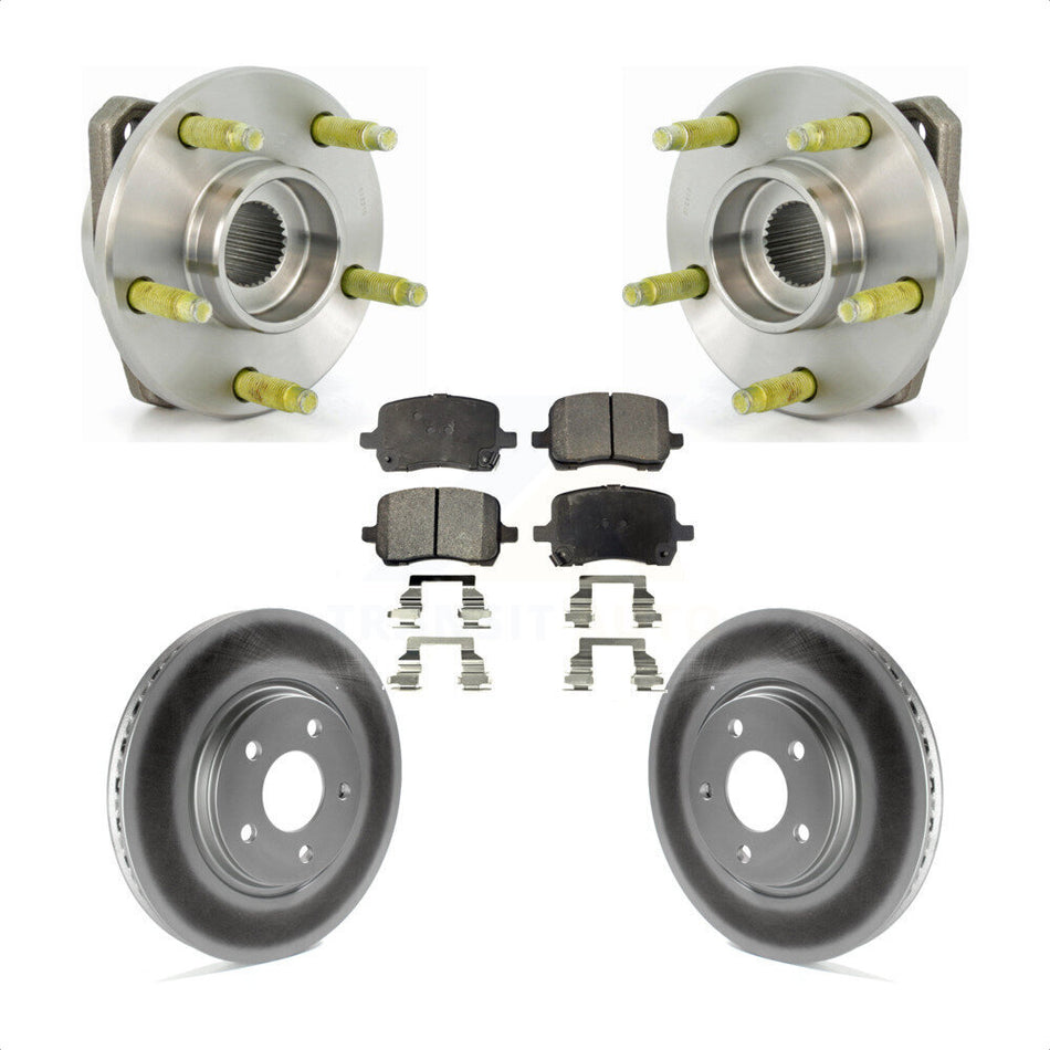 Front Hub Bearing Assembly With Coated Disc Brake Rotors And Ceramic Pads Kit For Chevrolet Malibu Pontiac G6 KBB-104511