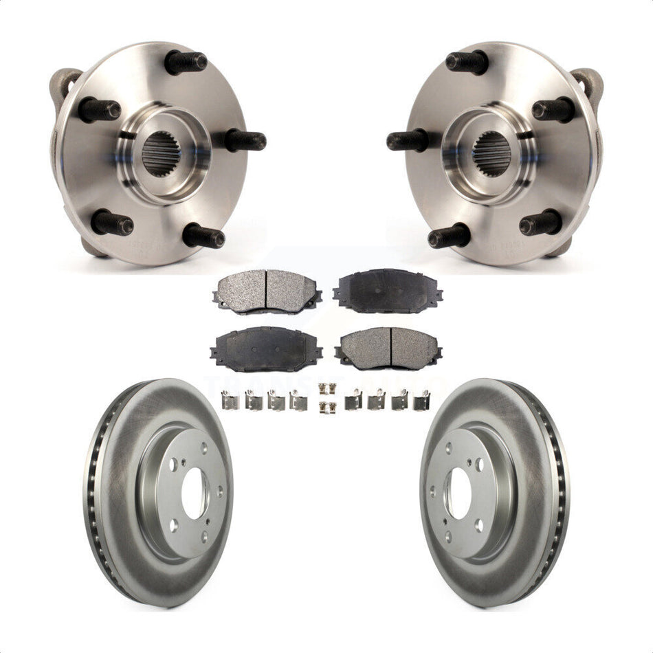 Front Hub Bearing Assembly With Coated Disc Brake Rotors And Ceramic Pads Kit For Toyota RAV4 Scion xB Prius V Lexus HS250h KBB-104572
