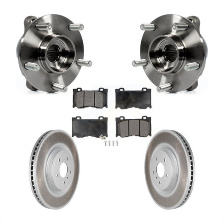 Front Hub Bearing Coated Brake Rotor Pads Kit For INFINITI Q50 Q60 M37 FX50 QX70 Q70 Q70L KBB-104704