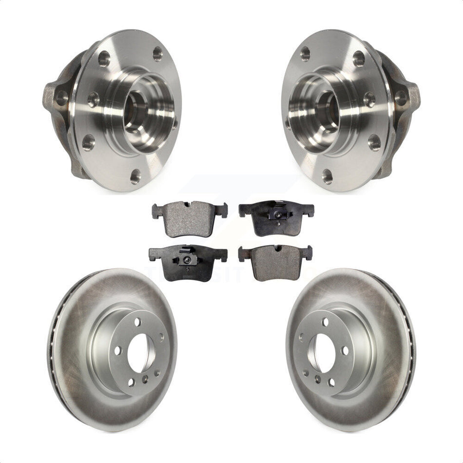 Front Hub Bearing Assembly With Coated Disc Brake Rotors And Ceramic Pads Kit For BMW X3 X4 KBB-104749