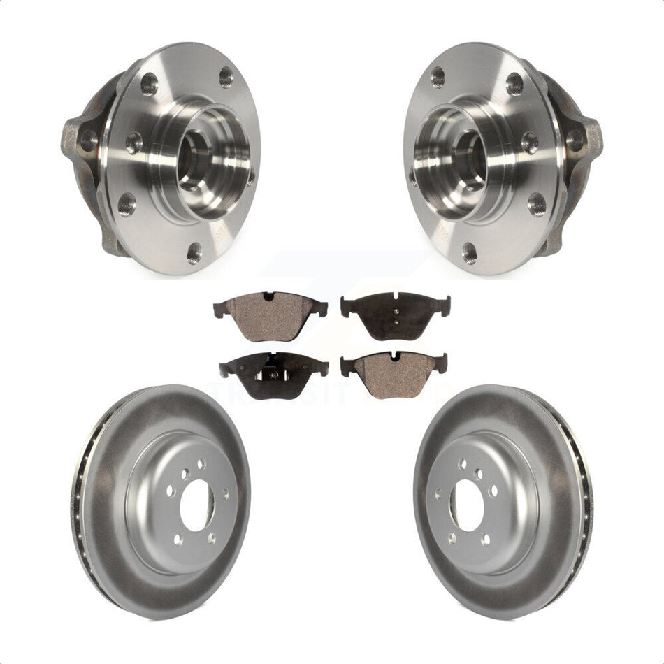 Front Hub Bearing Assembly With Coated Disc Brake Rotors And Ceramic Pads Kit For BMW 535i xDrive 535d 640i Gran Coupe KBB-104751
