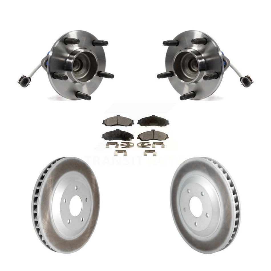 Front Hub Bearing Assembly With Coated Disc Brake Rotors And Ceramic Pads Kit For Chevrolet Corvette Cadillac XLR KBB-104885