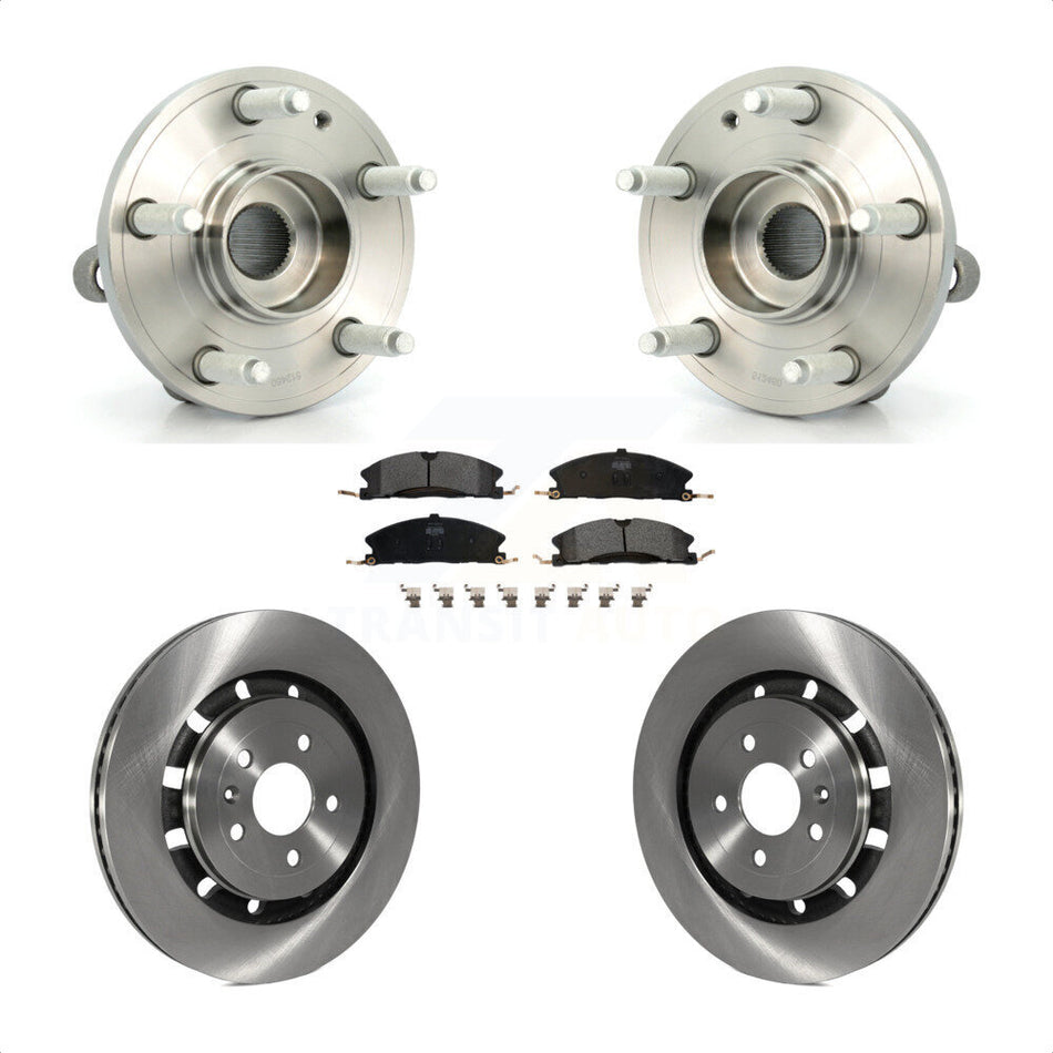 Front Hub Bearing Assembly With Disc Brake Rotors And Semi-Metallic Pads Kit For Ford Explorer Police Interceptor Utility KBB-104920