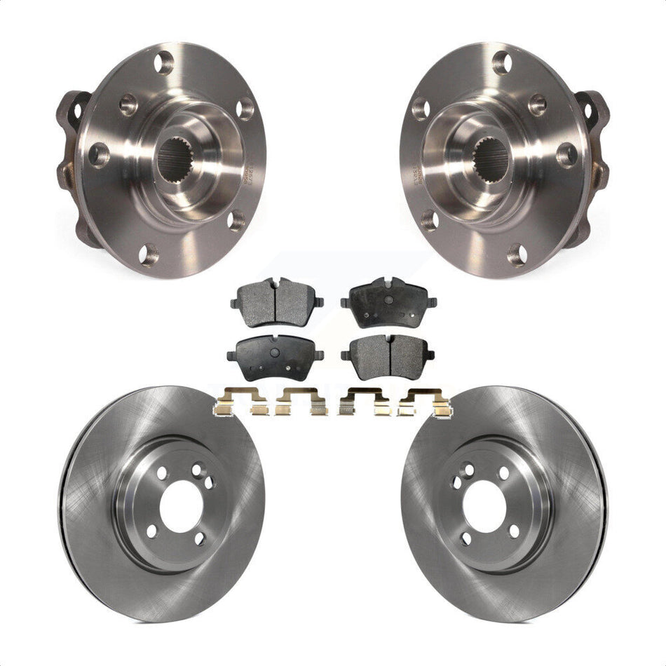 Front Hub Bearing Assembly With Disc Brake Rotors And Semi-Metallic Pads Kit For Mini Cooper Countryman KBB-104924