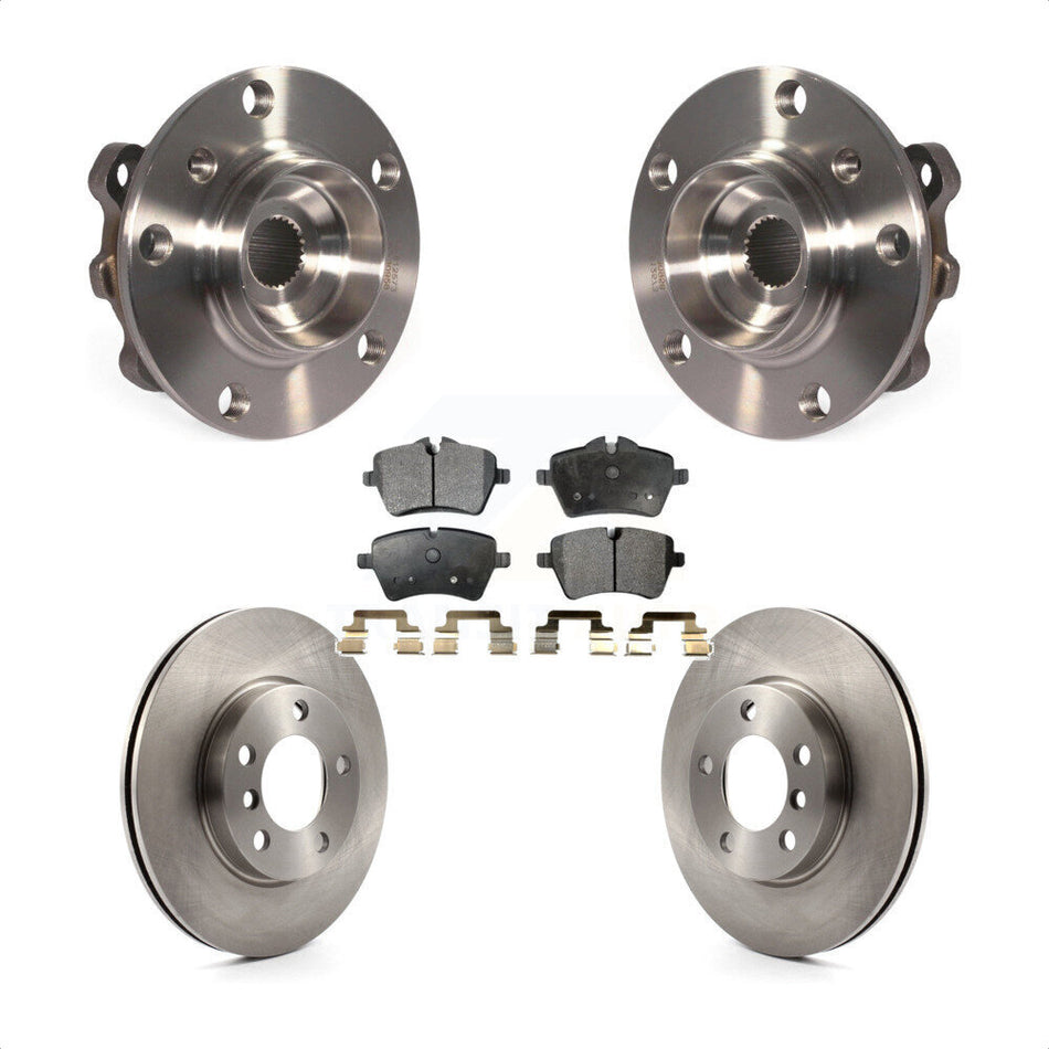 Front Hub Bearing Assembly With Disc Brake Rotors And Semi-Metallic Pads Kit For Mini Cooper Countryman Paceman KBB-104926