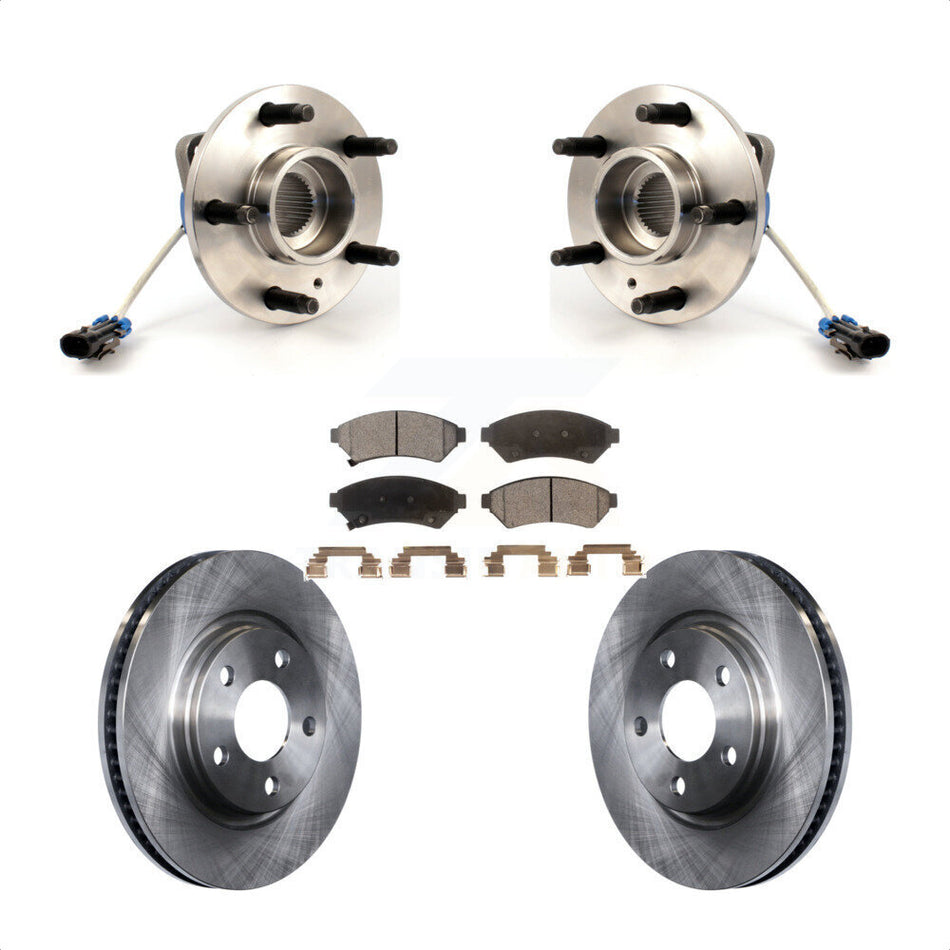 Front Hub Bearing Assembly With Disc Brake Rotors And Semi-Metallic Pads Kit For Pontiac Grand Prix Buick LaCrosse Chevrolet Uplander Montana Terraza Allure KBB-104956