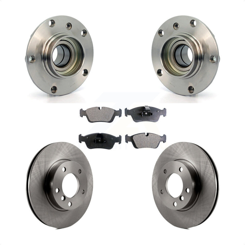 Front Hub Bearing Assembly With Disc Brake Rotors And Semi-Metallic Pads Kit For BMW Z3 Z4 323i 323Ci 328i 318i 323is 328is 318is 320i KBB-104973