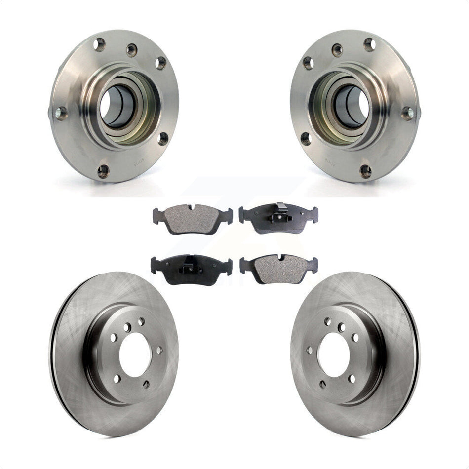 Front Hub Bearing Assembly With Disc Brake Rotors And Semi-Metallic Pads Kit For BMW 325i Z4 325Ci Z3 323i 328i 323Ci 328Ci 320i KBB-104974