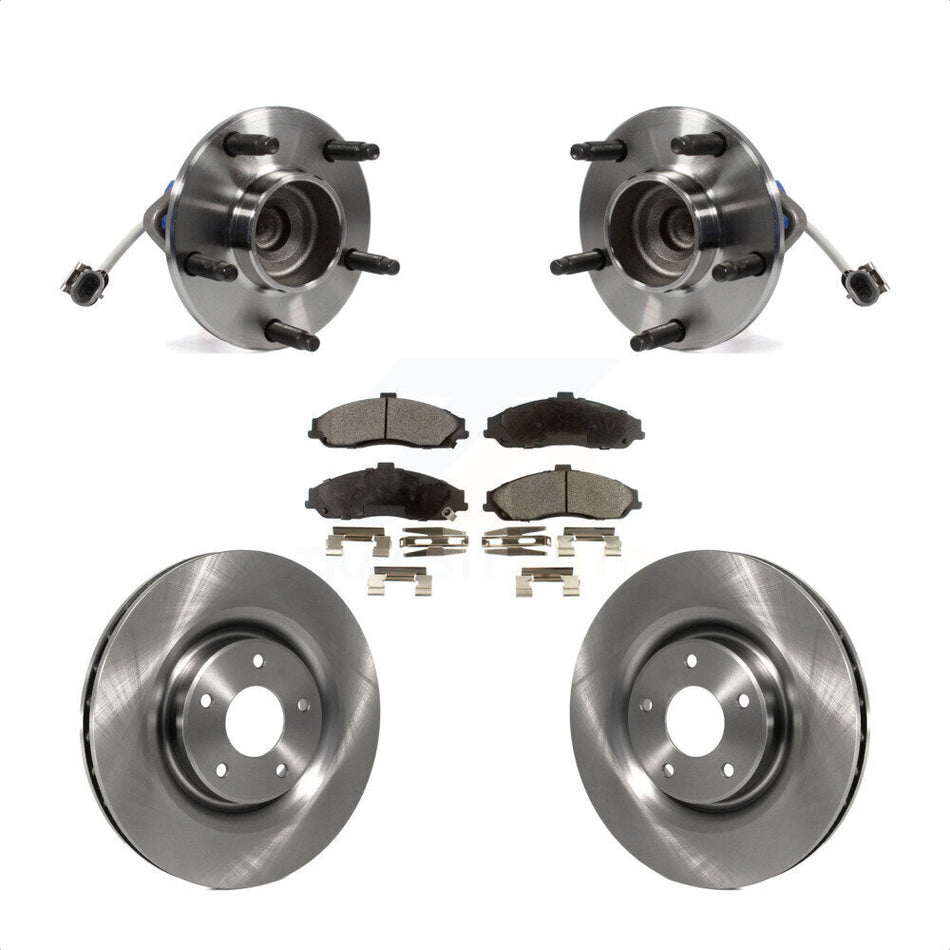 Front Hub Bearing Assembly With Disc Brake Rotors And Semi-Metallic Pads Kit For Chevrolet Corvette Cadillac XLR KBB-104978