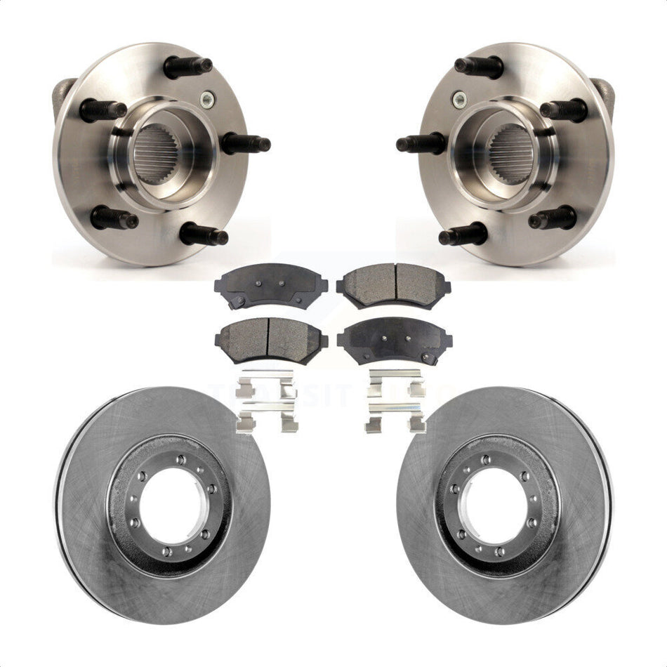 Front Hub Bearing Assembly With Disc Brake Rotors And Semi-Metallic Pads Kit For Buick Century Chevrolet Venture Pontiac Montana Regal Grand Prix KBB-104986
