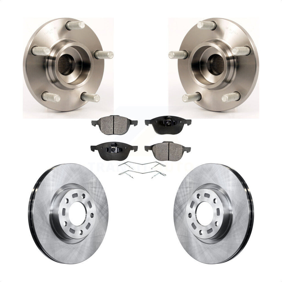 Front Hub Bearing Assembly With Disc Brake Rotors And Semi-Metallic Pads Kit For Mazda 3 2.3L KBB-105032