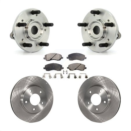 Front Hub Bearing Assembly Disc Brake Rotors And Pads Kit For 2010-2012 Mitsubishi Galant KBB-105042