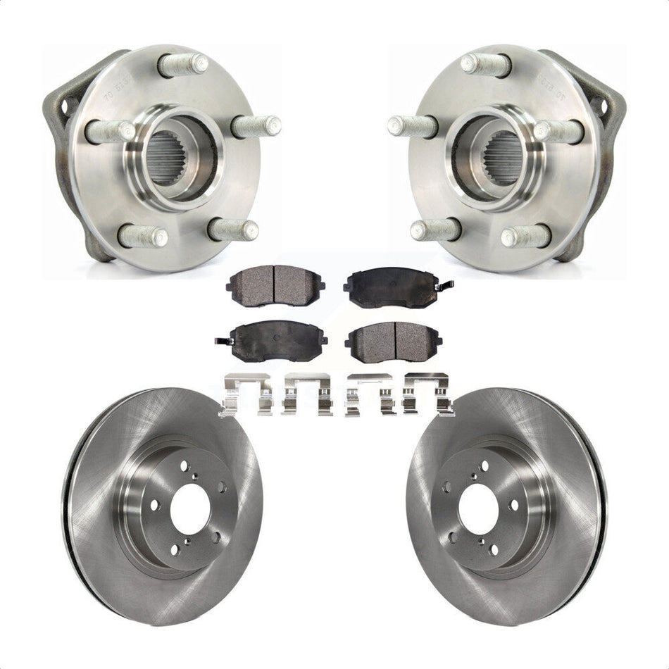 Front Hub Bearing Assembly With Disc Brake Rotors And Semi-Metallic Pads Kit For Subaru Impreza Legacy KBB-105045