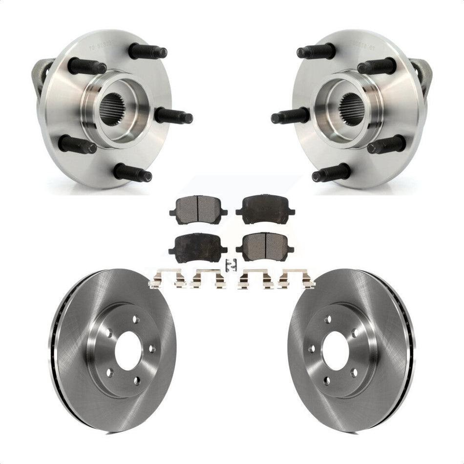 Front Hub Bearing Assembly With Disc Brake Rotors And Semi-Metallic Pads Kit For Chevrolet HHR KBB-105072