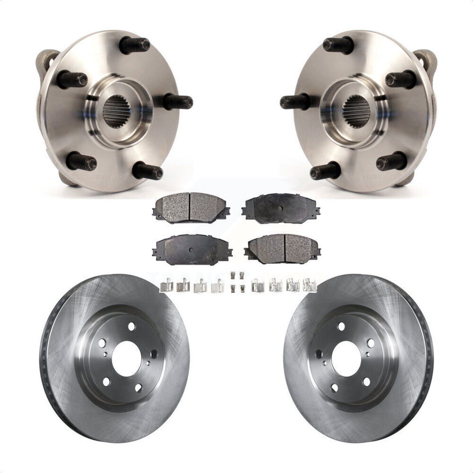 Front Hub Bearing Assembly With Disc Brake Rotors And Semi-Metallic Pads Kit For Toyota RAV4 Scion tC Corolla iM KBB-105099
