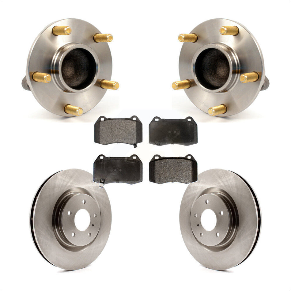 Front Hub Bearing Assembly With Disc Brake Rotors And Semi-Metallic Pads Kit For Nissan 350Z Infiniti G35 INFINITI Brembo Brakes KBB-105123