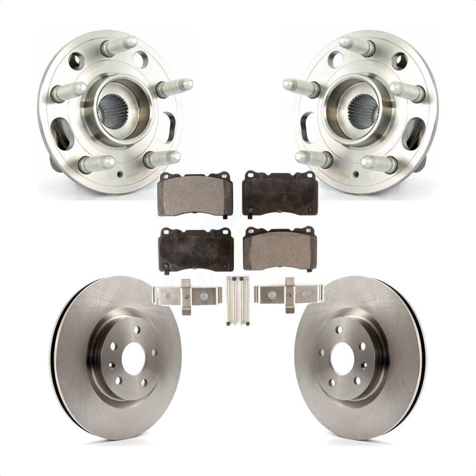 Front Hub Bearing Assembly With Disc Brake Rotors And Semi-Metallic Pads Kit For Cadillac XTS Buick Regal KBB-105160
