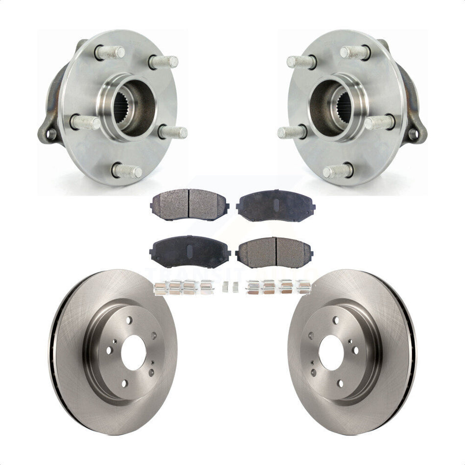 Front Hub Bearing Assembly With Disc Brake Rotors And Semi-Metallic Pads Kit For 2006-2013 Suzuki Grand Vitara KBB-105169