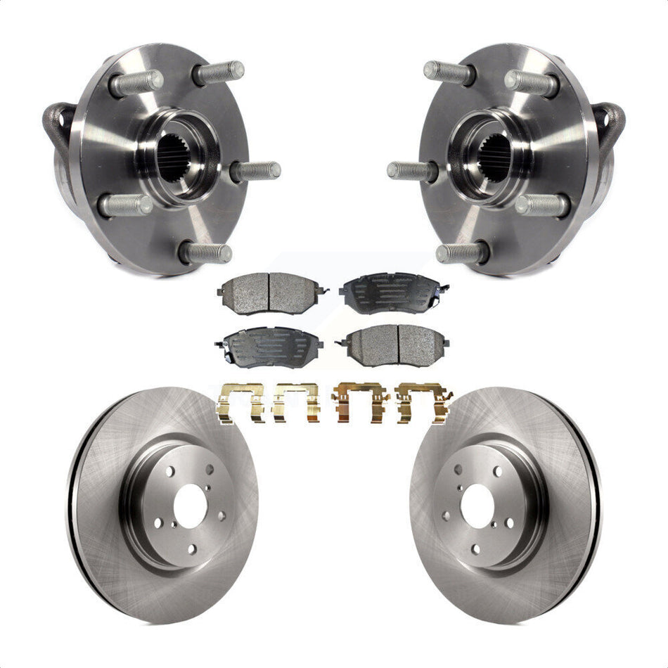 Front Hub Bearing Assembly With Disc Brake Rotors And Semi-Metallic Pads Kit For Subaru Outback Legacy WRX B9 Tribeca KBB-105188