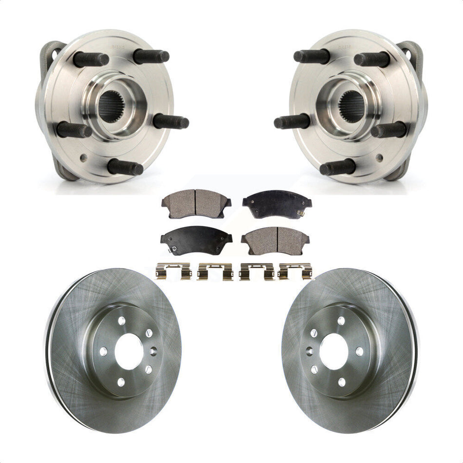 Front Hub Bearing Assembly With Disc Brake Rotors And Semi-Metallic Pads Kit For Chevrolet Cruze Limited KBB-105203