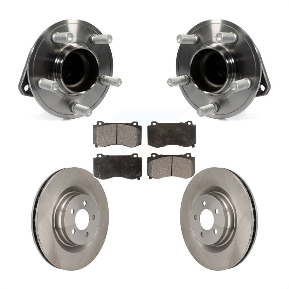 Front Hub Bearing Assembly With Disc Brake Rotors And Semi-Metallic Pads Kit For Dodge Charger Challenger Chrysler 300 KBB-105216