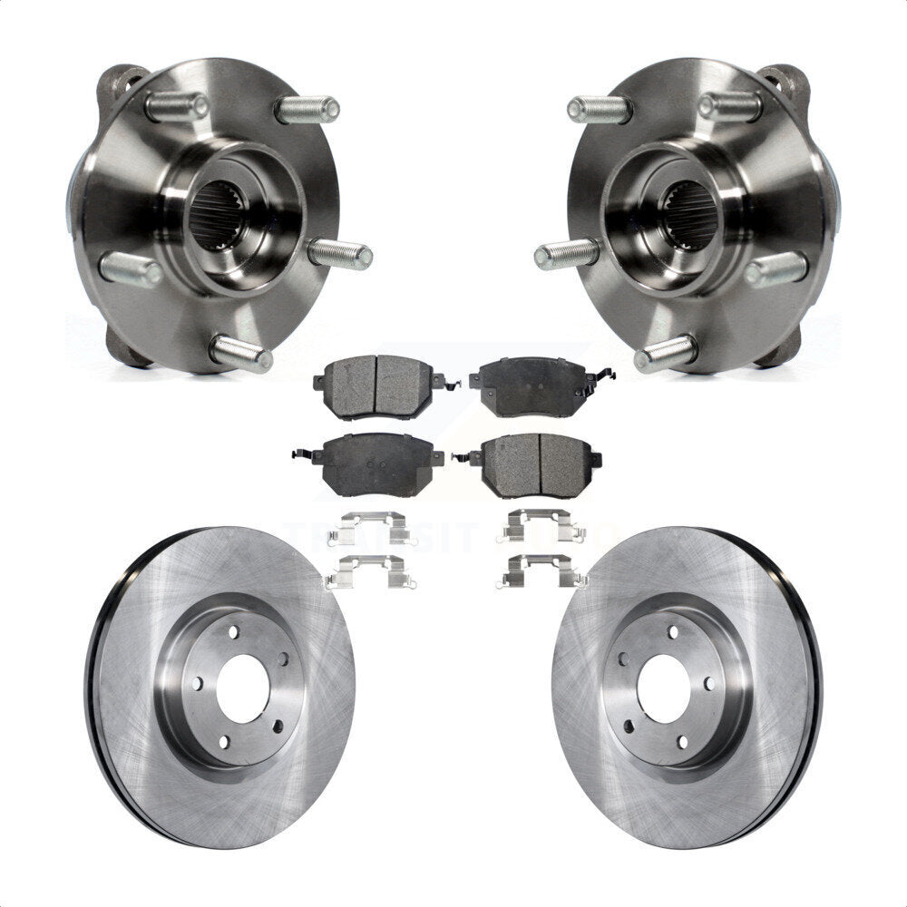 Front Hub Bearing Assembly Disc Brake Rotors And Pads Kit For INFINITI FX35 FX45 KBB-105231
