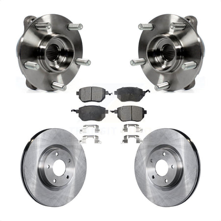 Front Hub Bearing Assembly Disc Brake Rotors And Pads Kit For INFINITI FX35 FX45 KBB-105231