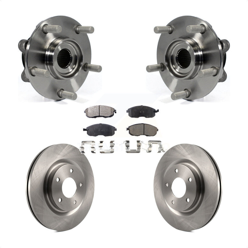 Front Hub Bearing Assembly With Disc Brake Rotors And Semi-Metallic Pads Kit For Nissan Juke KBB-105236