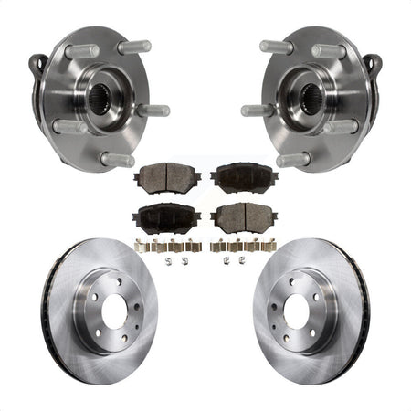 Front Hub Bearing Assembly Disc Brake Rotors And Semi-Metallic Pads Kit For Mazda 3 Sport KBB-105254