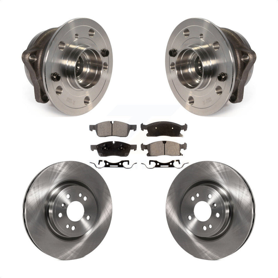 Front Hub Bearing Assembly With Disc Brake Rotors And Semi-Metallic Pads Kit For Mercedes-Benz ML350 GLE350 ML250 GLE300d KBB-105257