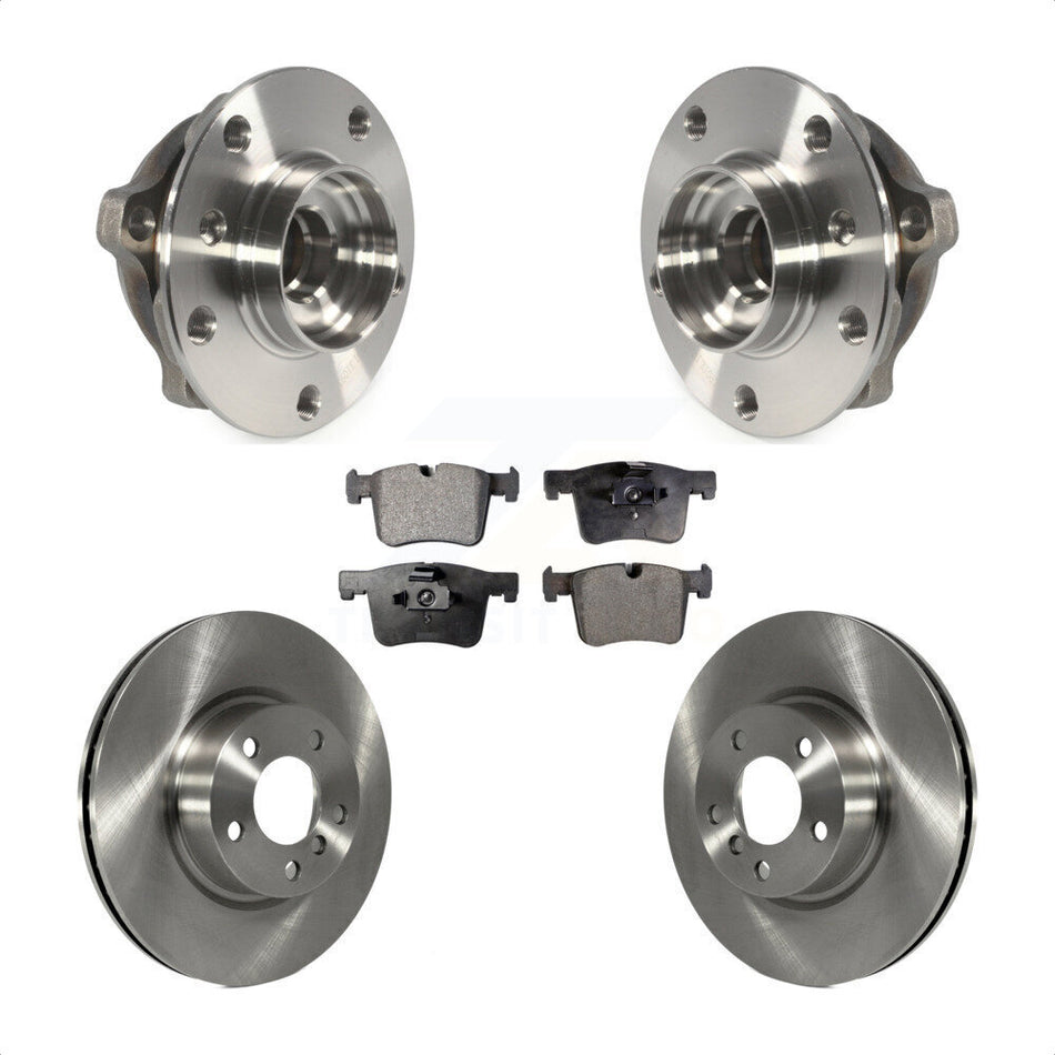 Front Hub Bearing Assembly With Disc Brake Rotors And Semi-Metallic Pads Kit For BMW X3 X4 KBB-105277