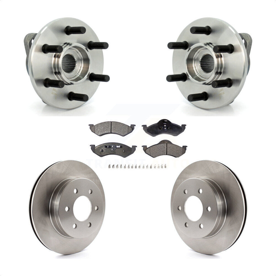 Front Hub Bearing Assembly With Disc Brake Rotors And Semi-Metallic Pads Kit For Dodge Dakota Durango KBB-105285