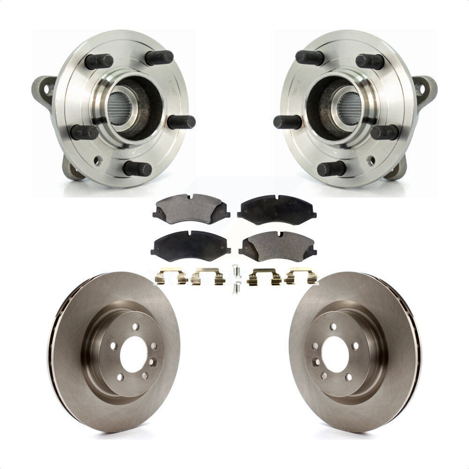 Front Hub Bearing Assembly With Disc Brake Rotors And Semi-Metallic Pads Kit For Land Rover Range Sport LR4 KBB-105359