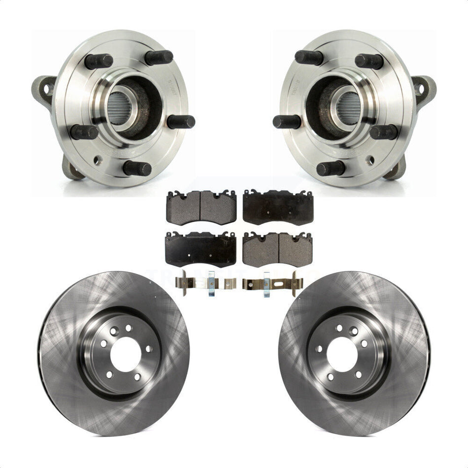 Front Hub Bearing Assembly With Disc Brake Rotors And Semi-Metallic Pads Kit For 2010-2013 Land Rover Range Sport Supercharged KBB-105360