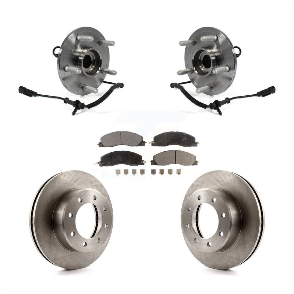 Front Hub Bearing Assembly With Disc Brake Rotors And Semi-Metallic Pads Kit For 2012 Ram 1500 8 Lug Wheels KBB-105438