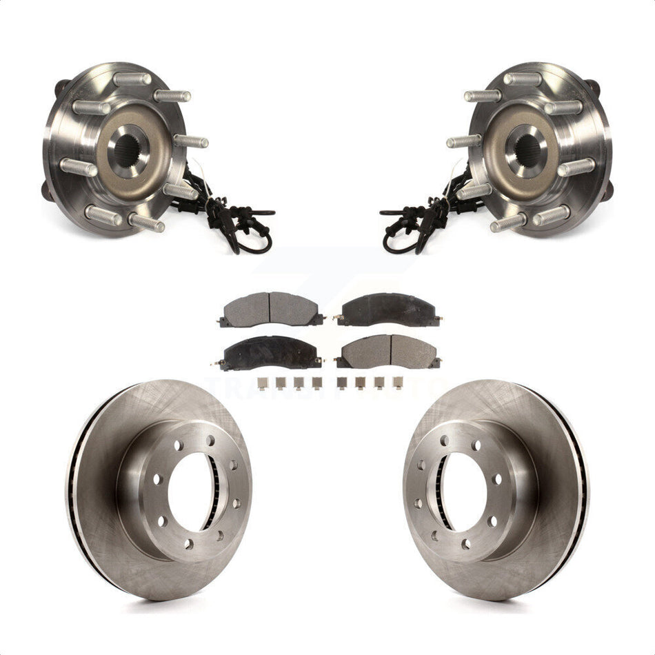 Front Hub Bearing Assembly With Disc Brake Rotors And Semi-Metallic Pads Kit For Ram 2500 3500 KBB-105445
