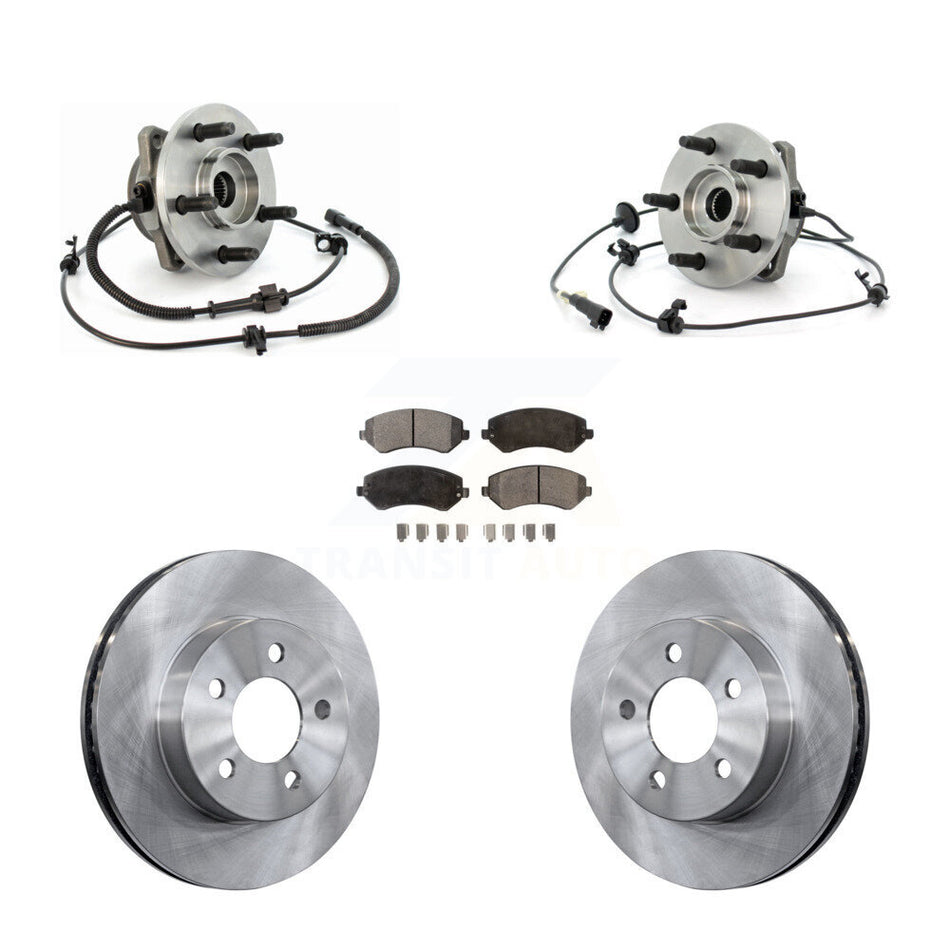 Front Hub Bearing Assembly With Disc Brake Rotors And Semi-Metallic Pads Kit For Jeep Liberty KBB-105460