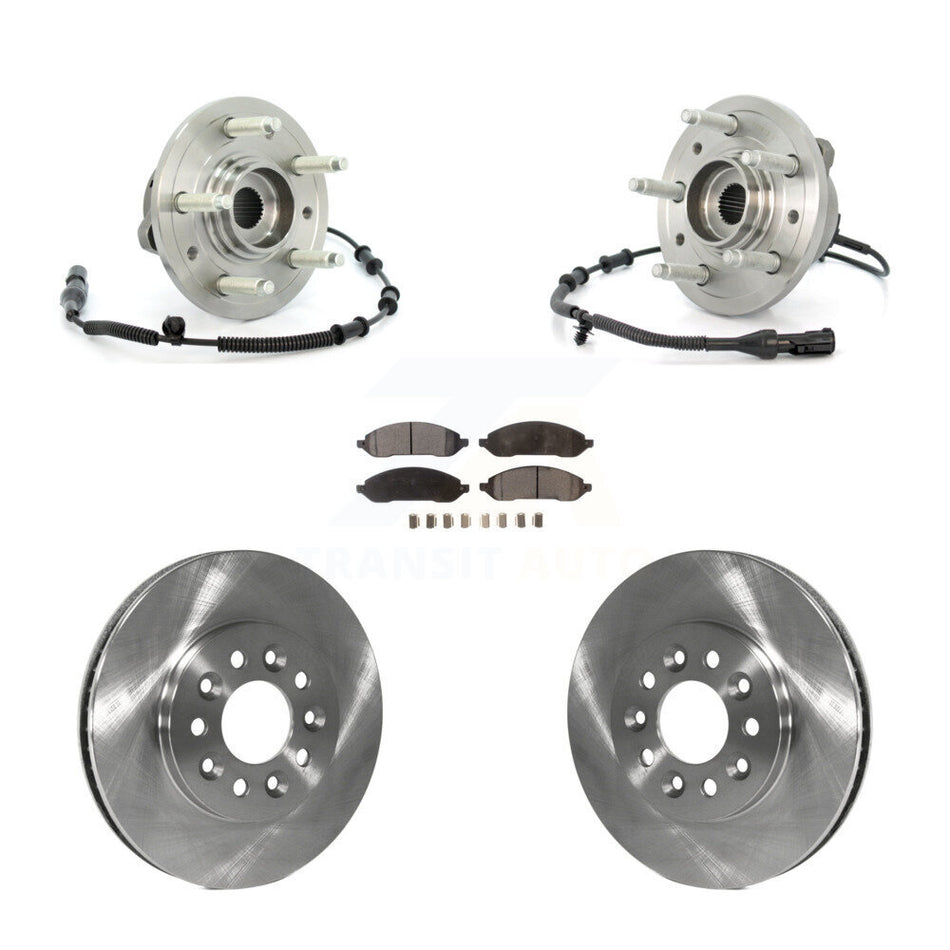 Front Hub Bearing Assembly With Disc Brake Rotors And Semi-Metallic Pads Kit For 2004-2007 Ford Freestar Mercury Monterey KBB-105461