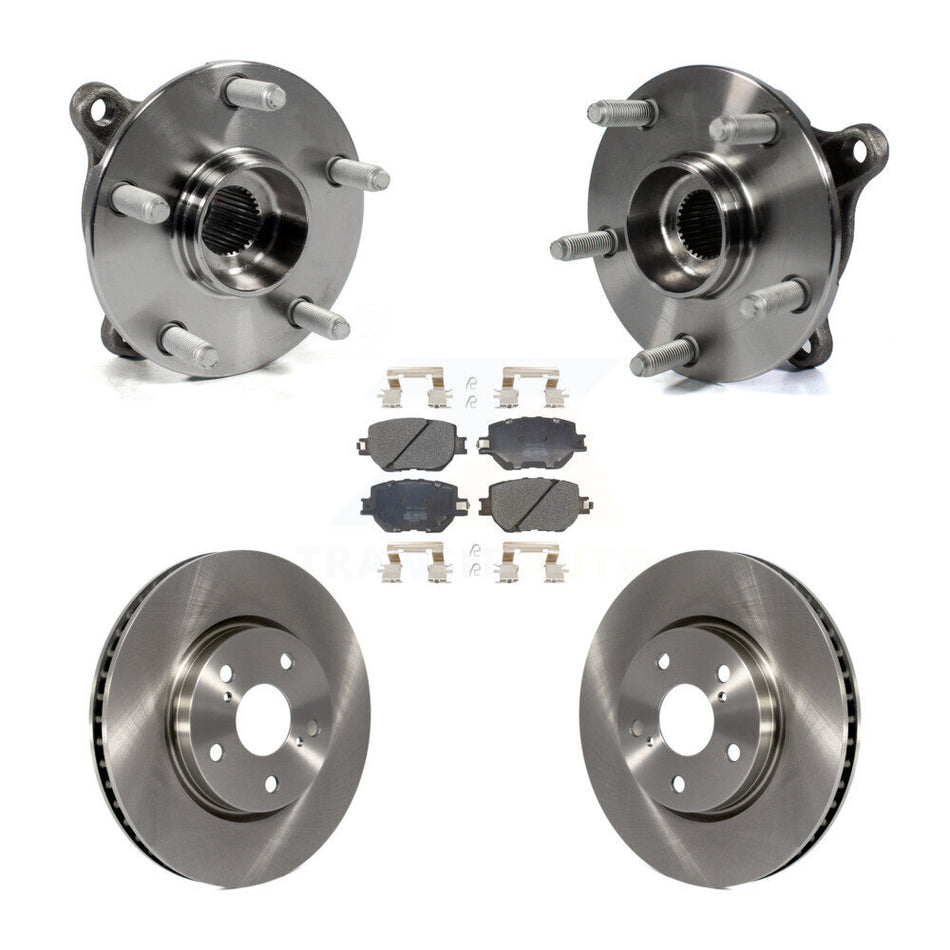 Front Hub Bearing Assembly With Disc Brake Rotors And Semi-Metallic Pads Kit For Lexus IS250 KBB-105464