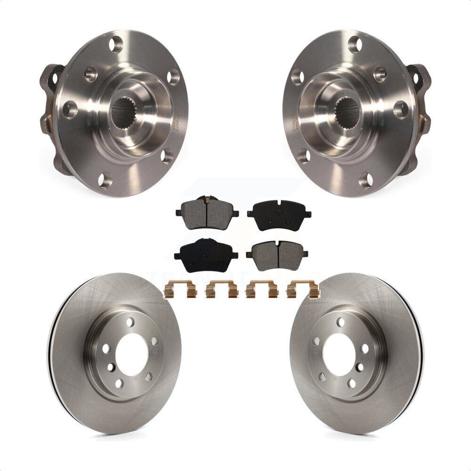 Front Hub Bearing Assembly With Disc Brake Rotors And Semi-Metallic Pads Kit For Mini Cooper Countryman Paceman KBB-105489