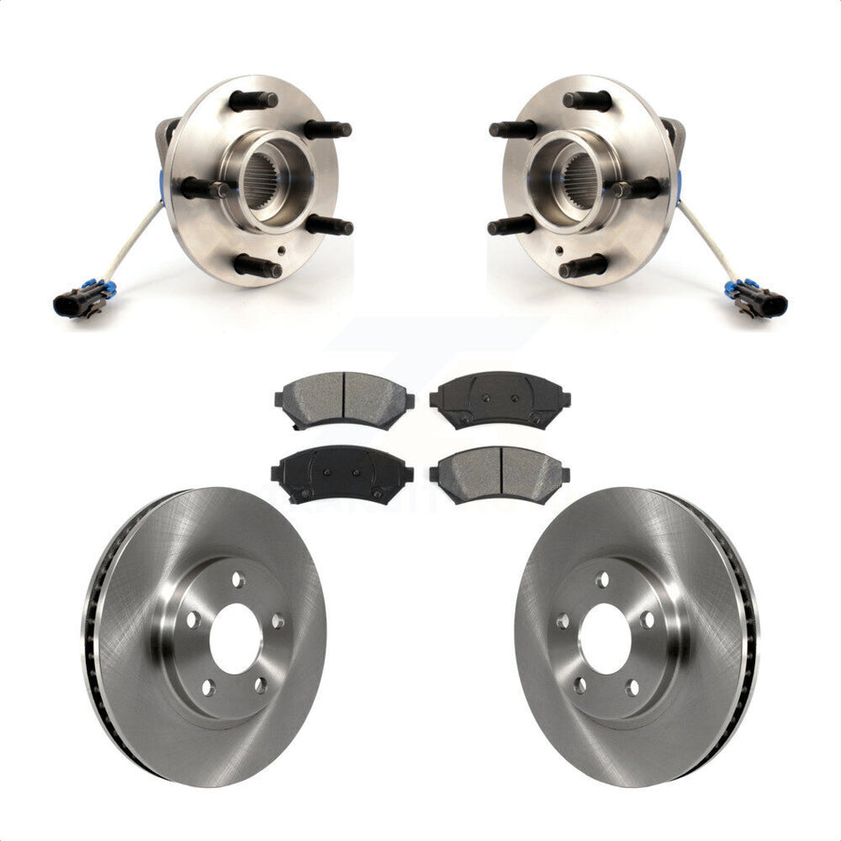 Front Hub Bearing Disc Brake Rotor Pads Kit For Chevrolet Buick Impala LeSabre Monte Carlo Park Avenue Cadillac Pontiac Bonneville DeVille Oldsmobile Eldorado Aurora Intrigue KBB-105520