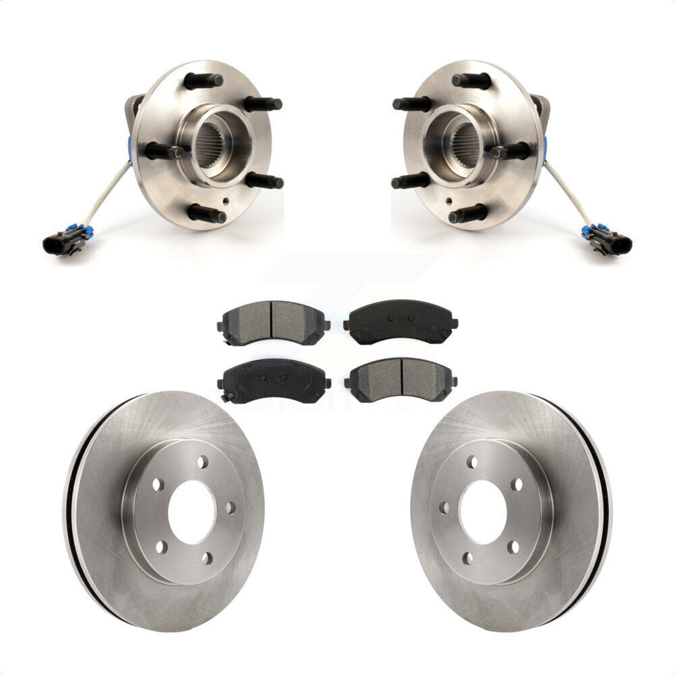 Front Hub Bearing Assembly With Disc Brake Rotors And Semi-Metallic Pads Kit For Buick Rendezvous Pontiac Aztek KBB-105521