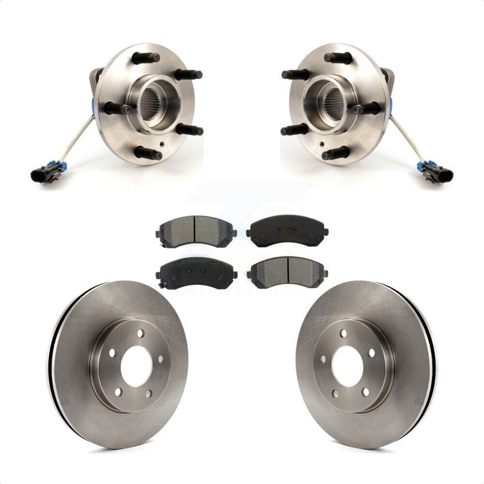 Front Hub Bearing Assembly With Disc Brake Rotors And Semi-Metallic Pads Kit For Buick Rendezvous Chevrolet Venture Pontiac Montana Aztek Oldsmobile Silhouette AWD KBB-105522