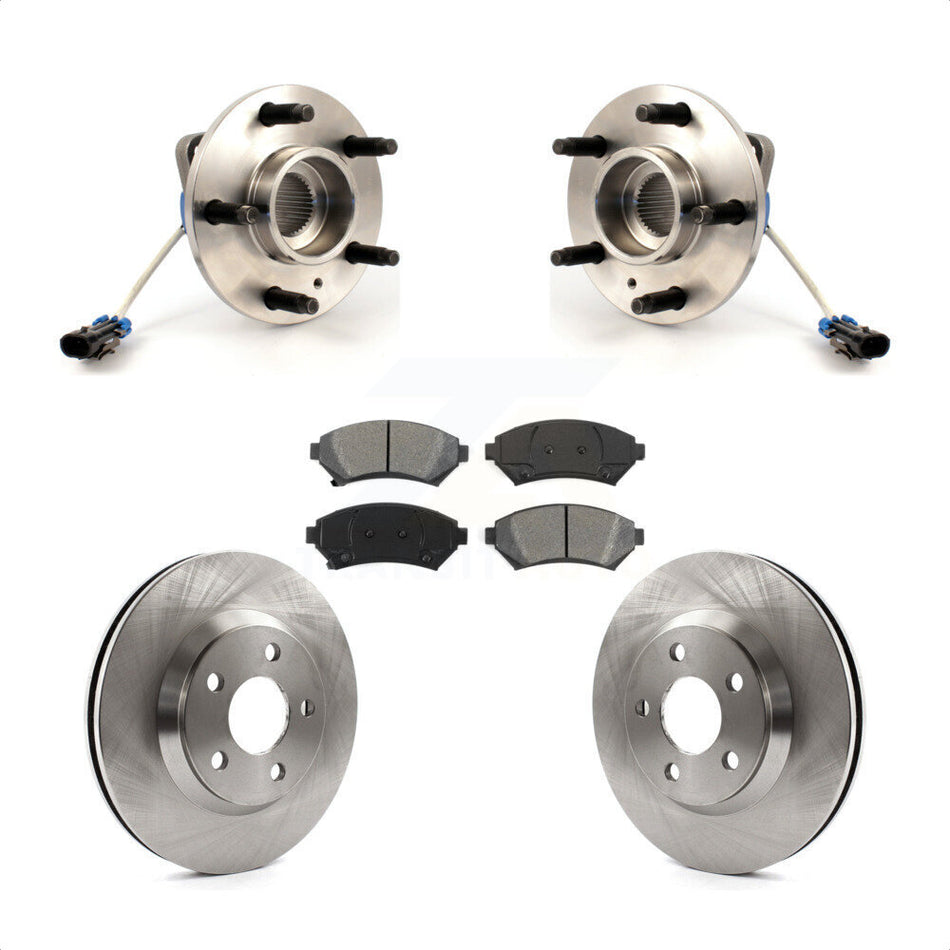Front Hub Bearing Assembly With Disc Brake Rotors And Semi-Metallic Pads Kit For 2005-2005 Chevrolet Impala Buick LeSabre Monte Carlo Pontiac Bonneville Park Avenue KBB-105531