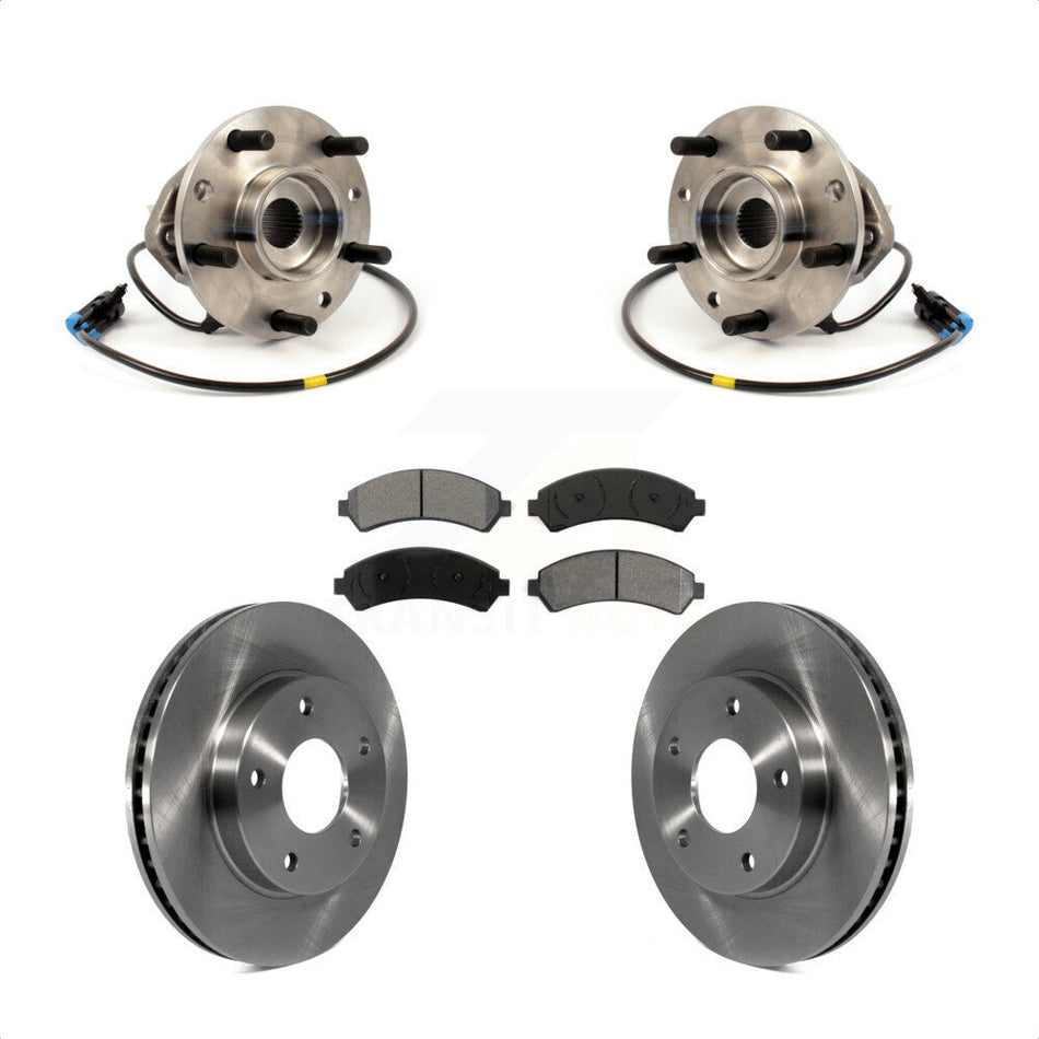 Front Hub Bearing Assembly With Disc Brake Rotors And Semi-Metallic Pads Kit For Chevrolet S10 Blazer GMC Sonoma Jimmy Oldsmobile Bravada Isuzu Hombre KBB-105541