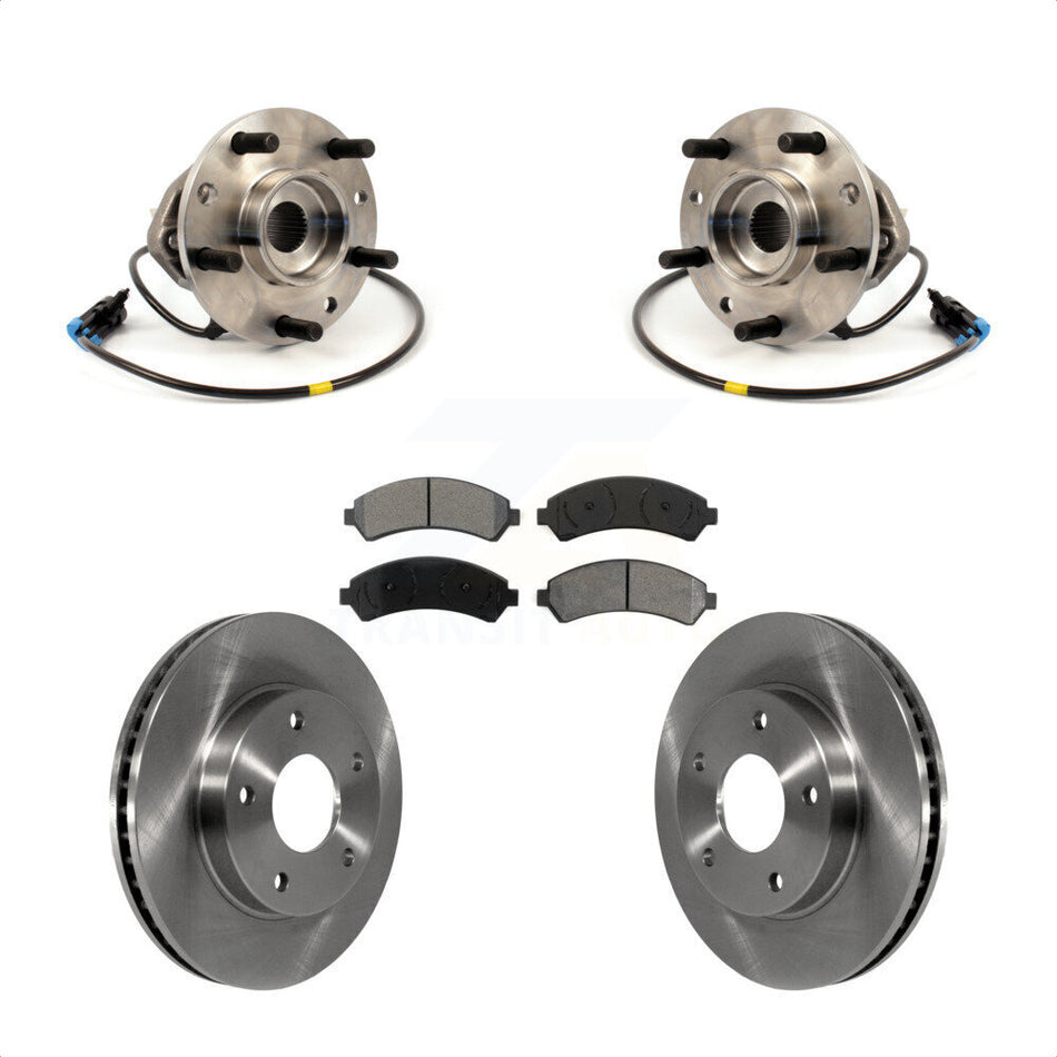 Front Hub Bearing Assembly With Disc Brake Rotors And Semi-Metallic Pads Kit For Chevrolet S10 Blazer GMC Sonoma Jimmy Oldsmobile Bravada Isuzu Hombre KBB-105541