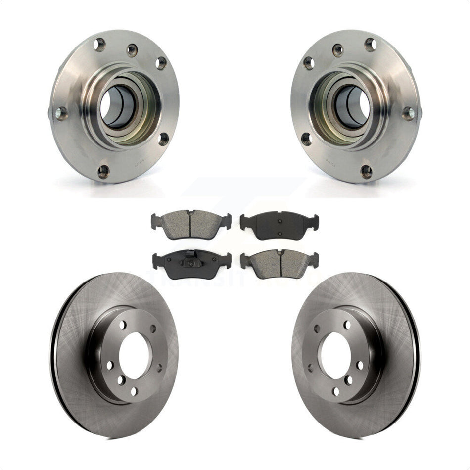 Front Hub Bearing Assembly With Disc Brake Rotors And Semi-Metallic Pads Kit For BMW Z3 Z4 323i 323Ci 328i 318i 323is 328is 318is 320i KBB-105543