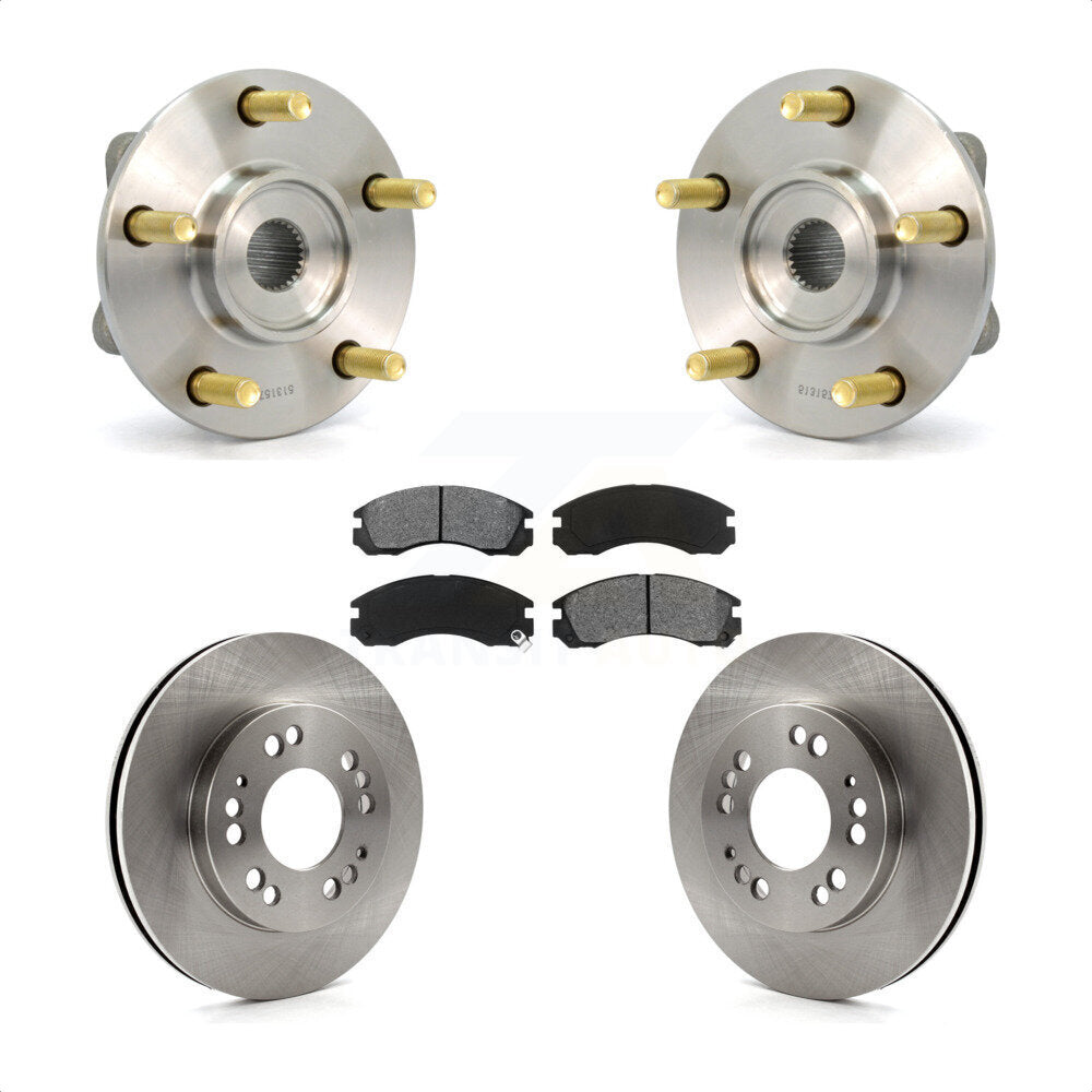 Front Hub Bearing Assembly Disc Brake Rotors And Pads Kit For 1998 Eagle Talon AWD KBB-105550