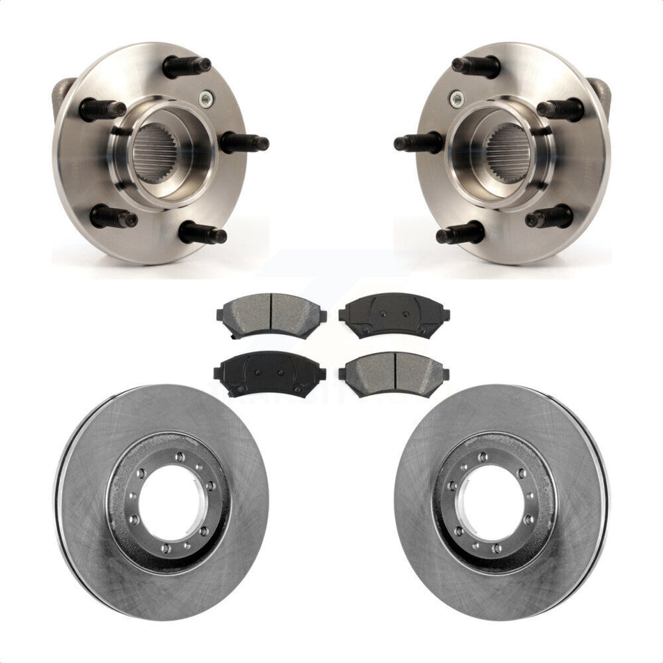 Front Hub Bearing Assembly With Disc Brake Rotors And Semi-Metallic Pads Kit For Buick Century Chevrolet Venture Pontiac Montana Regal Grand Prix KBB-105556