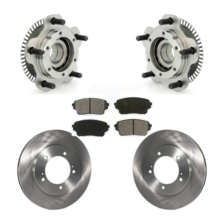 Front Hub Bearing Assembly With Disc Brake Rotors And Semi-Metallic Pads Kit For Suzuki XL-7 Grand Vitara KBB-105589